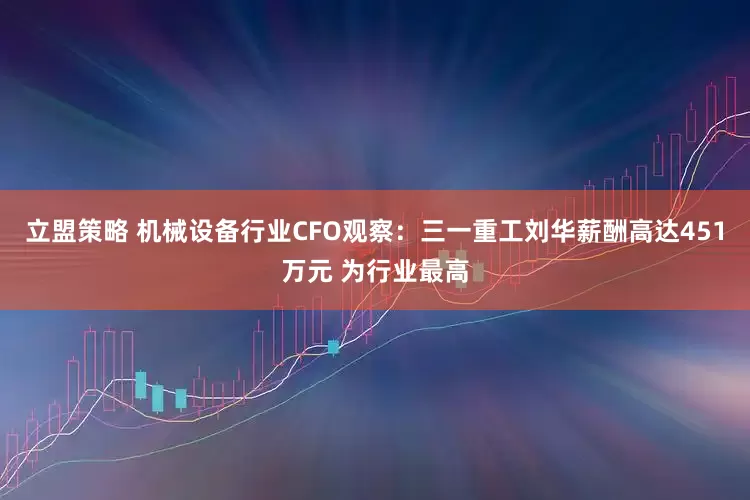 立盟策略 机械设备行业CFO观察：三一重工刘华薪酬高达451万元 为行业最高